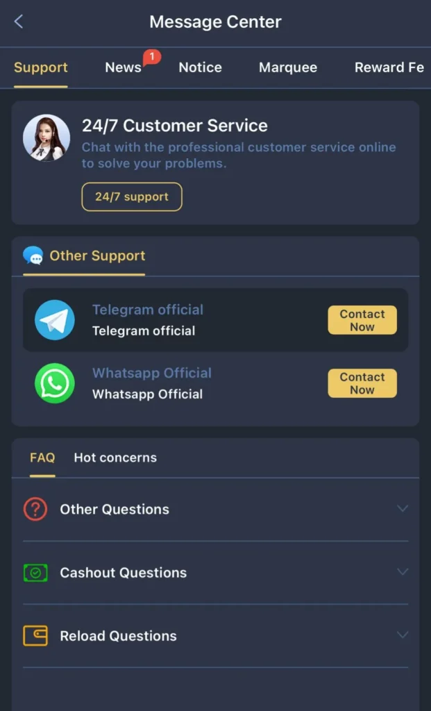 24/7 customer service